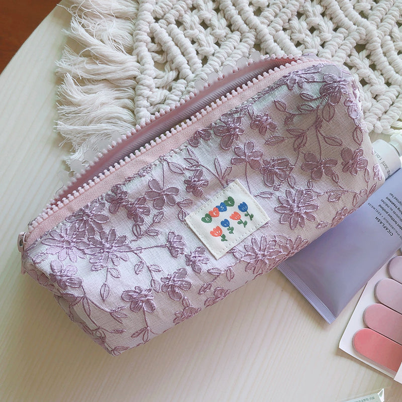 176 Flower Design Women Toiletry Organizer for Traveling Portable Canvas Makeup Bag 176 Flower Design Women Toiletry Organizer for Traveling Portable Canvas Makeup Bag